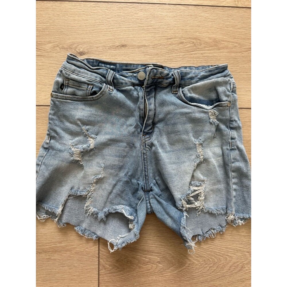 Judy Blue Shorts Womens Jean Distressed Stretch Lightwash Cotton